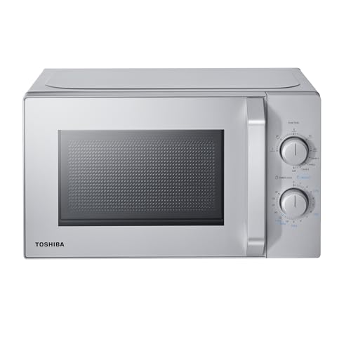 Toshiba MW2-MG20PE(SL) Mikrowellenherd 700 W mit knuspriger Grill- & Kombigarfunktion, 5 Leistungsstufen, 1000 W Grillleistung, Silber