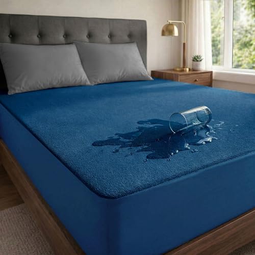 Premium 100% Waterproof Mattress Protector King Size, 72x72 Inches | Breathable and Hypoallergenic Ultra Soft Fitted Bed Protector Cover 72"x72" - Kin