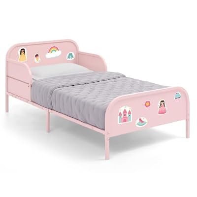 Delta Children Magic Magnet Toddler Bed with Book Storage, Pink