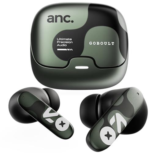 GOBOULT Z40 Pro v2.0 in Ear Earbuds with ANC, 100H Playtime, Amp App Support, Active Noise Cancellation, Quad Mic ENC, Dual Device Pairing, 13mm
