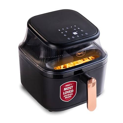 Pigeon by Stovekraft Healthifry 5.4L Digital Air Fryer | 1500W |See Through Glass Window|360° Rapid Air Circulation |80% Less Oil |Non-Stick Basket |T