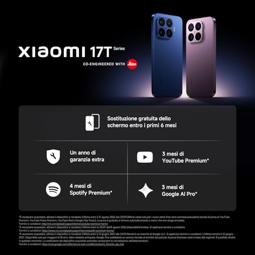 XIAOMI 17T Smartphone 12+256GB, 6500mAh Akku, Leica 5X Telekamera, Violett