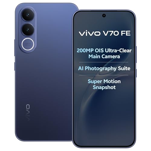 vivo V70 FE 5G (Monsoon Blue, 8GB RAM, 128GB Storage) with No Cost EMI/Additional Exchange Offers