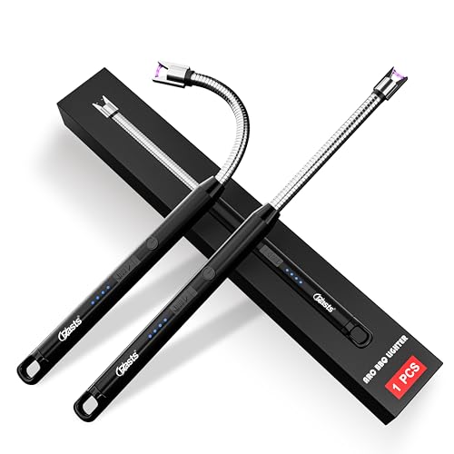 Crasts USB Plasma Rechargeable Electric Gas Lighter for Pooja Room, Candles, BBQ, Multi Purpose - 360 Degree Flexible & Windproof (Multicolor)