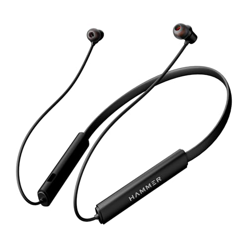 HAMMER Splendor 2 Wireless Neckband Bluetooth v6.0 with 50H Playtime, ENC, 10mm Drivers, Type-C Fast Charging, 55ms Low Latency, Lightweight Earphones