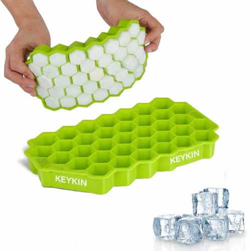 Ice Cube Tray Silicone for Freezer Honeycomb 37 Cavity Ice Cube Mould Outdoor Flexible Tray for Freezer, Chocolate Cake Maker, Ice Trays for Chilled D