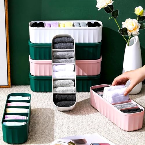 Drawer Organizers for Undergarments, Socks, Bras, Ties, Scarves, Wardrobe Storage Box Kitchen Tools,out door tools(4 Pcs, Multicolor)