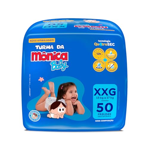 Fralda Turma da Monica Baby Giga XXG 50 Unidades