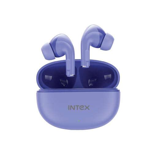Intex Buds AERO TWS Bluetooth Earbuds with AI ENC, Deep Bass, 13mm Driver, Type-C Fast Charging, 32H Playtime, Low Latency, Touch Control, Voice Assis