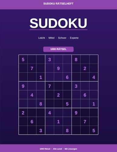 Sudoku-Rätselheft mit 1000 Rätseln