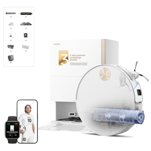 🔥 STARKER PREIS (-40%) MOVA S70 Ultra Roller Saugroboter, Dual-Verwirrschutz, 32.000 Pa, Weiß