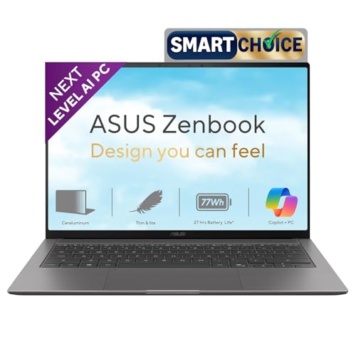 ASUS Zenbook S14 (2026),Smartchoice,Intel Core Ultra 9 (Series 3),16GB RAM,512GB SSD, 3K OLED,Touchscreen, 14"(35.5 cm),Win 11,M365 Basic(1Y),Office 2