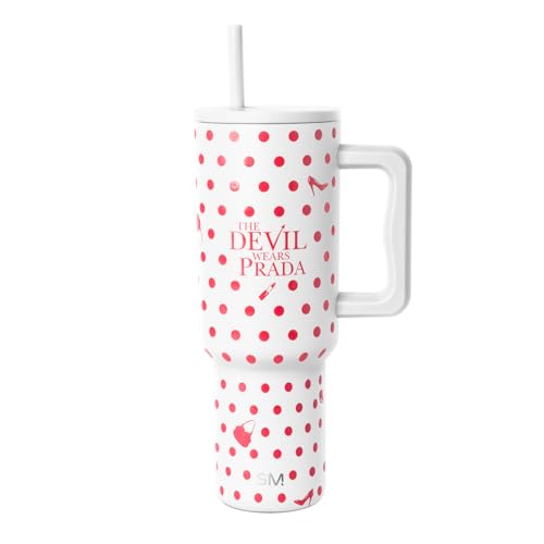 Simple Modern The Devil Wears Prada 40 oz Trek Tumbler with Handle and Straw Lid | Cup Holder Friendly Insulated Stainle
