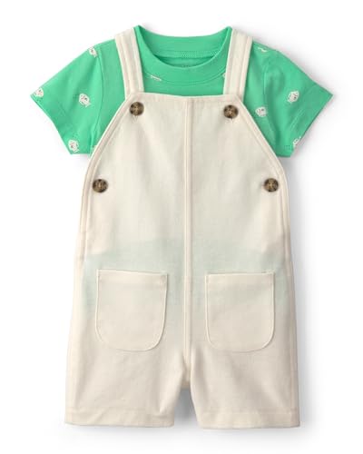 Carter's Conjunto de short de 2 peças para bebês meninos, Marfim, 3 Meses