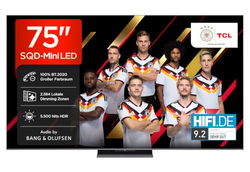 🔥 STARKER PREIS (-40%) TCL 75C8L SQD-Mini LED 75 Zoll Fernseher, 4K Smart TV, Google TV, HDR10+