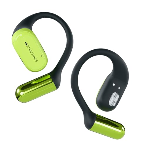 ZEBRONICS PODS O, Wireless Open-Ear Earbuds, OWS, 40 Hrs Backup, Neodymium Drivers, Ultra Comfort Fit, Quad MIC ENC, Rapid Charging, Bluetooth, Dual P