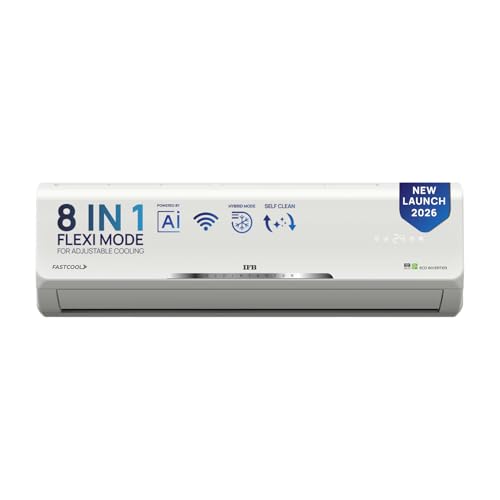 IFB 1.5 Ton 3 Star, New star rated,AI Powered Inverter Split AC,Inbuilt WiFi, Hybrid Mode, 8-in-1 Flexi Mode, Heavy Duty Compressor, Long Air Throw, S