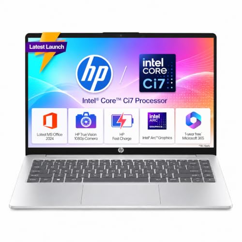 HP Premium EP Series (Intel 13th Gen Core i7-1355U, 16GB RAM, 512GB SSD, Win 11, MS Office 2024, Backlit KB, FHD Camera, 14''/35.6cm Anti-Glare Micro-