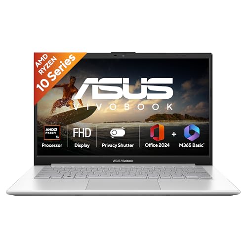ASUS Vivobook Go 14 (2026),AMD Ryzen 5 40, AMD Radeon iGPU,16GB RAM,512GB SSD,FHD, 14"(35.5 cm),Windows 11 Home,M365 Basic(1 Year)* Office 2024,Cool S