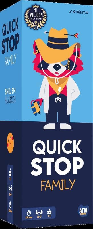 QUICKSTOP FAMILY – Kaartspel voor kinderen – Ideaal voor een gezellige avond met het hele gezin – 2 tot 7 spelers – Winnaar van de Grote Speelgoedprijs 2024 – Vanaf 7 jaar