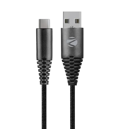 Zebronics Type-C Fast Charging Cable, Upto 480 Mbps, 36W Rapid Charge, 3A Output, Charge & Sync Data Cable, 1 Meter Length, Tangle-Free Durable Design