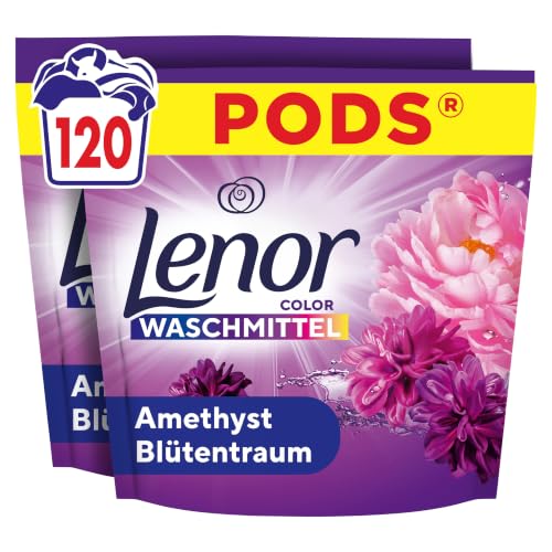 🔥 STARKER PREIS (-28%) Lenor Pods Amethyst Blütentraum Waschmittel, 120 Wäschen