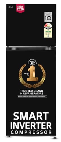 LG 276 L, 2 Star, Smart Inverter, Smart & Dairy Mode, Frost-Free Double Door Convertible Refrigerator (GLT2826XWOB, Onyx Black, Multi Air Flow, Fresh 