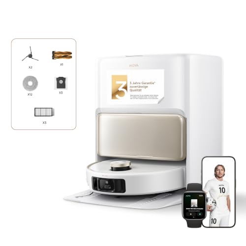 (-47%) MOVA V50 Ultra Saugroboter, 24.000 Pa Saugkraft & Thermo-Wischen, Weiß