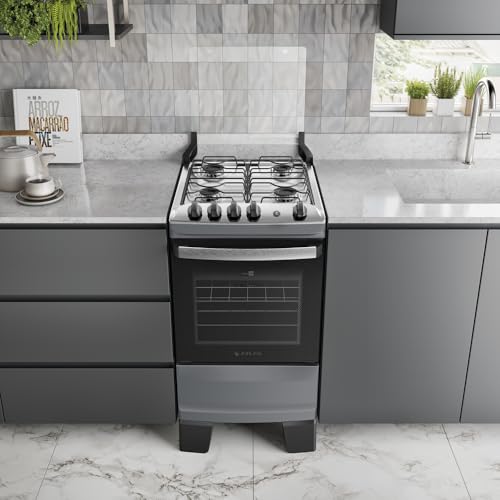 Fogão 4 Bocas Atlas Agile Up com Mesa de Inox a Gás Bivolt