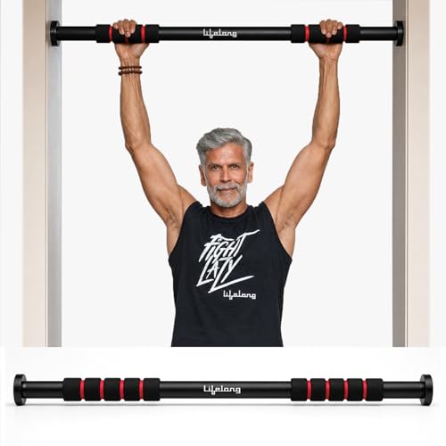 Lifelong Pull Up Bar for Home Kids| Adjustable 62–100 cm Doorway PullUp Bar For Home Gym Equipment |No Screw Pull Up Bar Door Mounted |100kg Capacity,