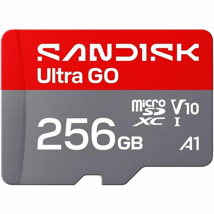 SANDISK 256GB Ultra Go microSD Card UHS-I, Up to 190MB/s, Full HD Video, Memory Card for Android Smartphones, Tablets, 10-Year Warranty