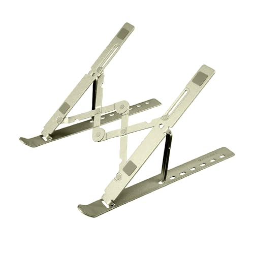 Zebronics NS2000 Plus Laptop Stand, Supports Up to 17-Inch Laptops, 5kg Load Capacity, 7-Level Adjustable Height, Ergonomic Foldable Design, Anti-Slip