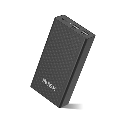 Intex Core 20K Poly 20000mAh Power Bank with 12W Fast Charging, Dual USB Output, Type-C & Micro Input, LED Indicator, Multi-Layer Protection, Portable