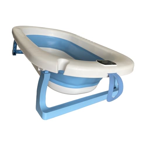 Passear Baby Banheira Splash Dobrável e Retrátil com Termômetro - Azul