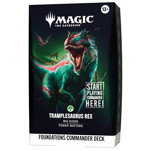 Magic: The Gathering Foundations Commander-deck - Tramplesaurus Rex | Deck met 100 kaarten + accessoires (English Version)