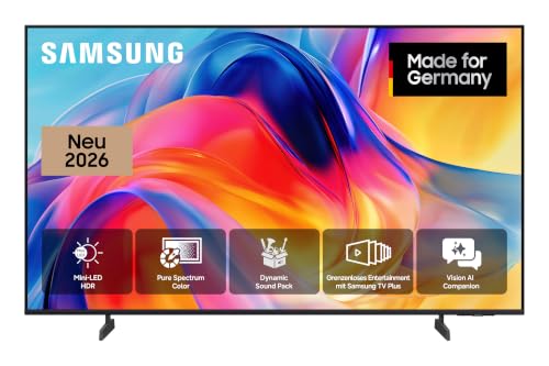(-37%) Samsung Mini LED M70H 4K 55 Zoll (138 cm), UHD Fernseher, Mini LED HDR für beeindruckende Details, Motion Xcelerator 144Hz, Dynamik Sound Pack, AI Companion für Fragen, kostenlos 900 Sender, Smart TV