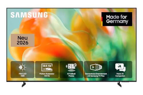 (-32%) Samsung Mini LED M80H 4K 65 Zoll (163 cm), UHD Fernseher, Mini LED HDR für beeindruckende Details, Motion Xcelerator 144Hz, AI Fußballmodus, Dynamik Sound Pack, AI Companion für deine Fragen, Smart TV