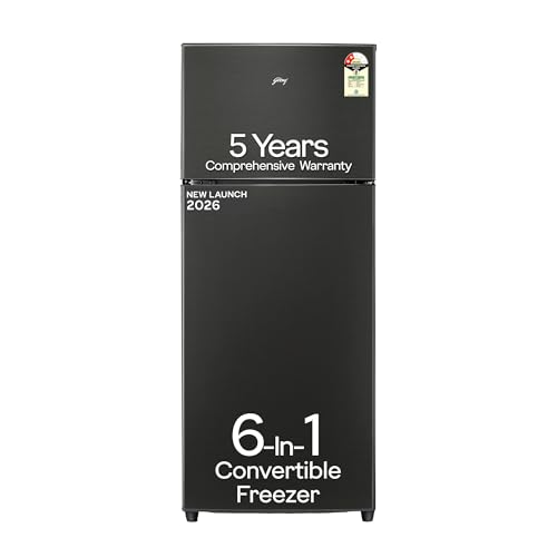 Godrej 272L 2 Star| 5 Years Comprehensive Warranty| New Launch| 6-in-1 Freezer Convertible| 95%+ Food Surface Disinfection| Frost Free Refrigerator (R
