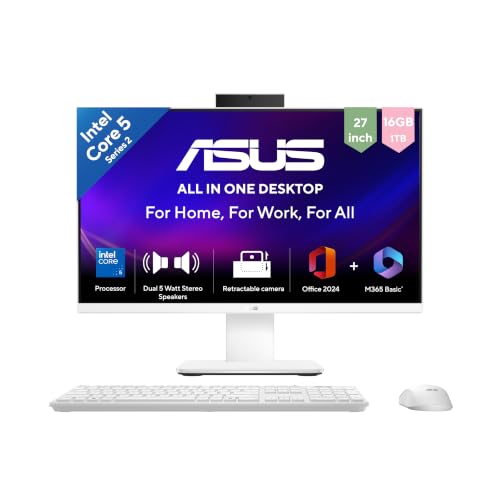 ASUS V470 (2026),i5-14th Gen,Intel Core 5 210H,Intel iGPU,16GB/1TB,FHD,27"(68.58 cm),Windows 11,M365 Basic(1Y),Office 24,White,7.07 Kg,V470VA-KWC5004W