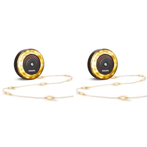 PHILIPS GleamString Premium Rechargeable LED String Lights 8M Reel | Multicolor & Warm White | Flashlight Mode | Type-C Charging | 8Hr Backup | Indoor