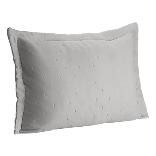 LYOR - Porta Travesseiro Matelassê 50cm x 70cm Saphira Toque 300 Fios Microfibra Cinza