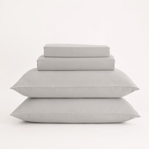 LYOR - Jogo de Cama King Saphira Toque 300 Fios Microfibra Cinza