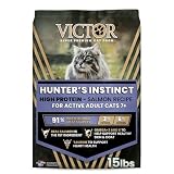 VICTOR Hunter's Instinct High Protein Salmon Recipe for Adult Cats 7+, 15lb