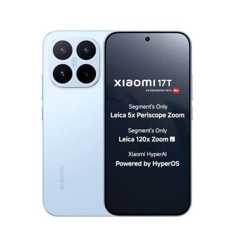 XIAOMI 17T (Blue, 12GB+256GB)|Flagship Leica Cameras|Leica UltraPure Optics|Segment Best Leica 5X Optical Zoom|120X AI Zoom|16.74cm(6.59") 120Hz AMOLE