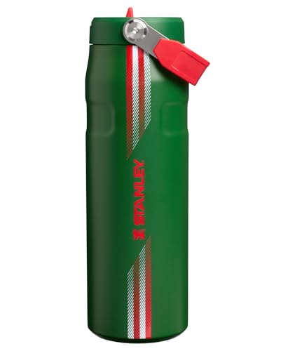 STANLEY The IceFlow™ Flip Straw 2.0 Garrafa (caixa) 680.4 g/0.71L Team Dark Green Red