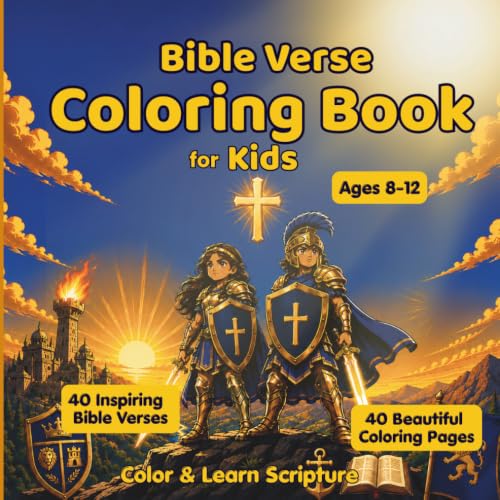 Bible Verse Coloring Book for Kids ages 8-12