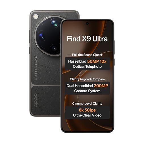 Oppo Find X9 Ultra 5G (Tundra Umber, 12GB, 512GB) | Hasselblad 50MP 10× Ultra-Sensing Optical-Zoom Telephoto | Dual 200MP | 8K Video | Snapdragon 8 El