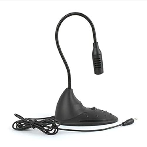 3.5mm Wired Desktop Microphone – Flexible Gooseneck Noise-Cancelling Mic for PC, Laptop, Gaming, Online Classes, Voice Recording, Video Calls, Podcast