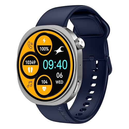 Revoltt FR3 Pro Smart Watch with 1.43” AMOLED Display, Dynamic 60Hz Refresh,Nitrofast Charging,HRM,SpO2,Sleep,Multiple Menu Style,Functional Crown,IP6