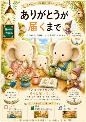 ありがとうが届くまで: エレファント夫婦が届ける発達がゆっくりな子どもと親へのやさしい寄り添い絵本と歌と漫画